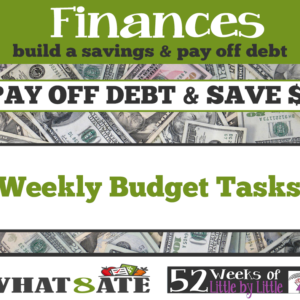 Finance- Combined Savings & Paying off Debt Tasks digital curriculum sample page for homeschool — A to Z for Moms Like Me