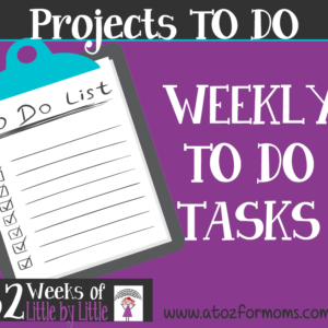 Weekly Projects To Do digital curriculum sample page for homeschool — A to Z for Moms Like Me