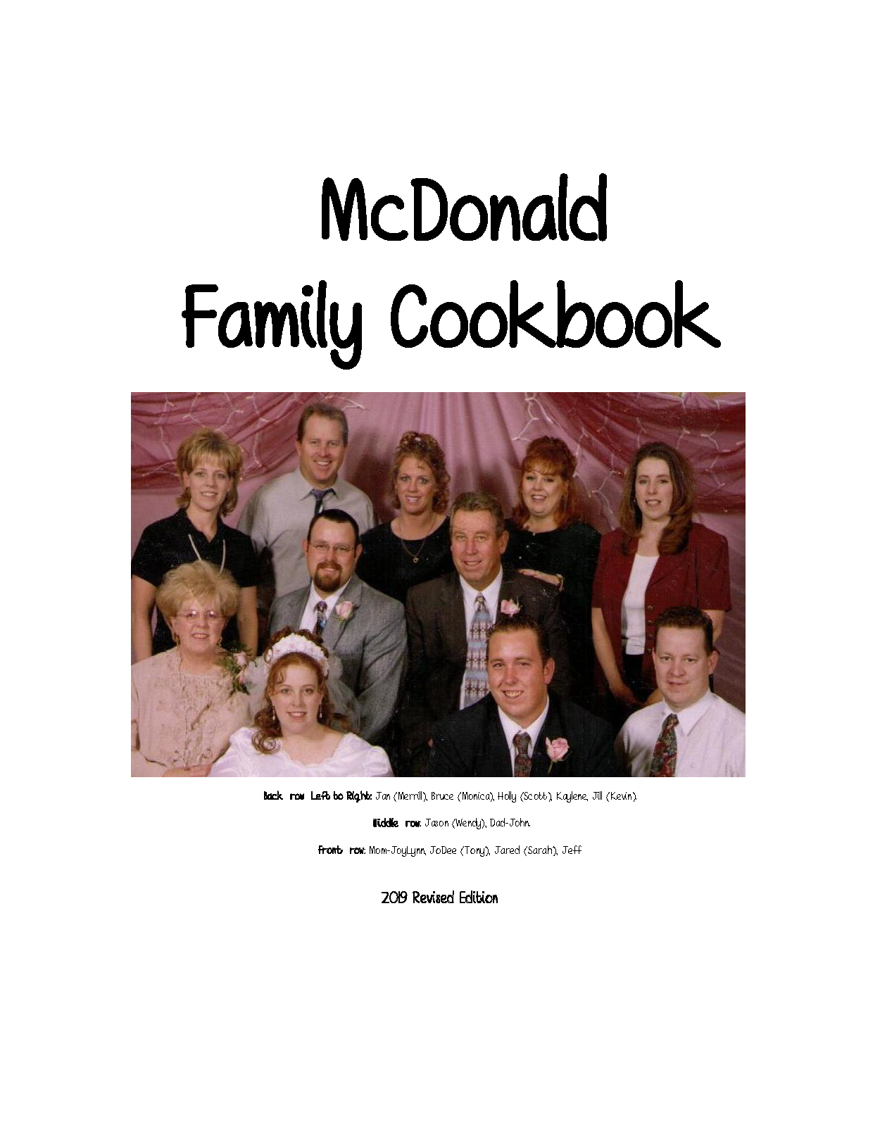 McDonald Family Cookbook digital curriculum sample page for homeschool — A to Z for Moms Like Me