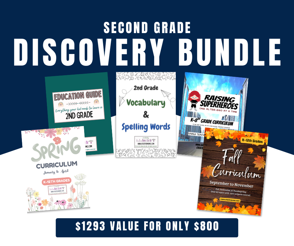 Second Grade Discovery Bundle digital curriculum sample page for homeschool — A to Z for Moms Like Me