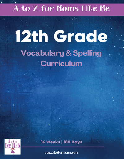 Twelfth Grade Vocabulary & Spelling Words