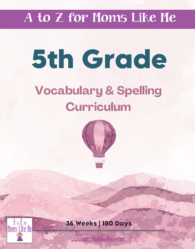 Fifth Grade Vocabulary & Spelling Words