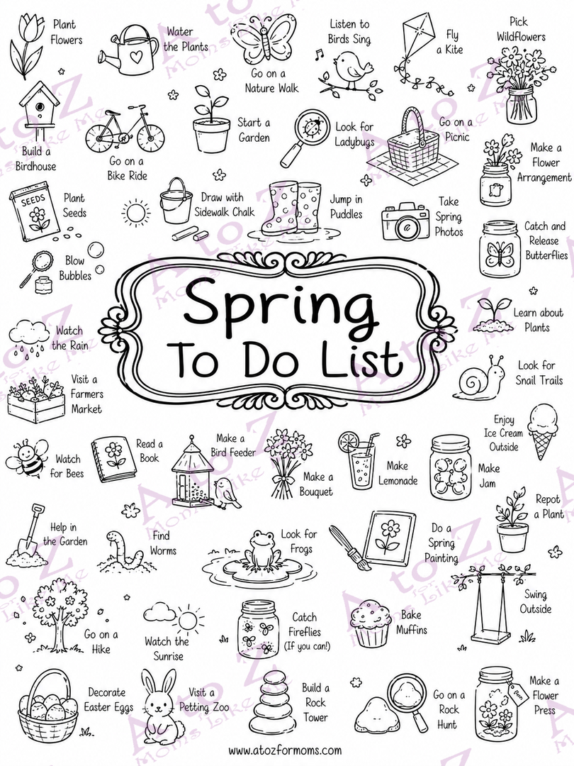 Spring To-Do List Poster