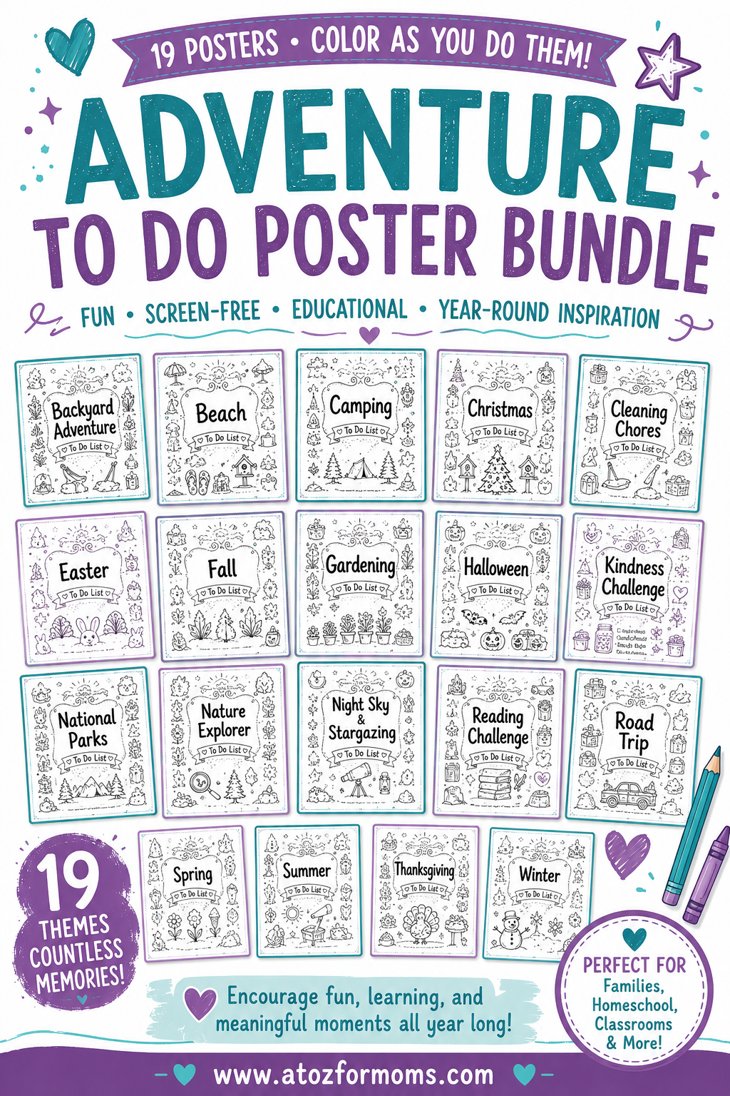 To-Do List Poster Bundle (19 Posters)