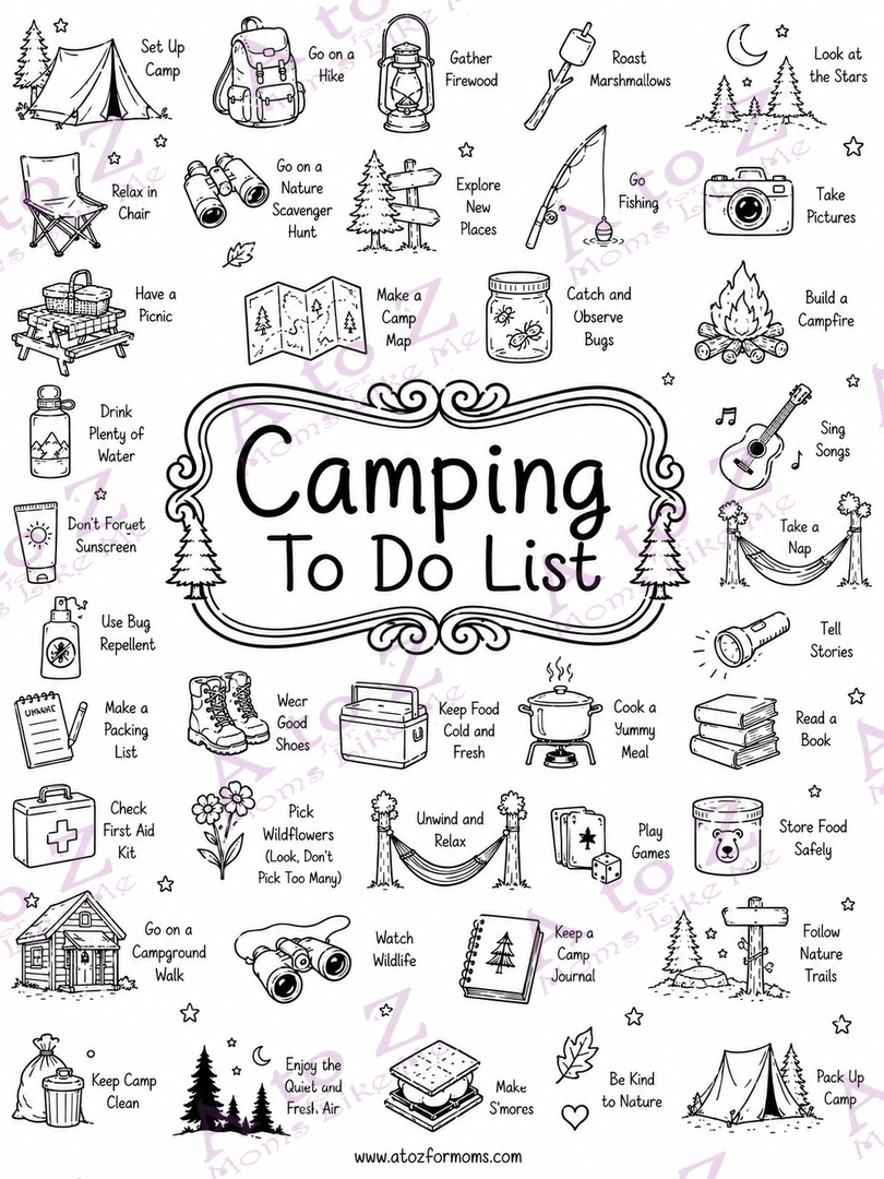 Camping To-Do List Poster