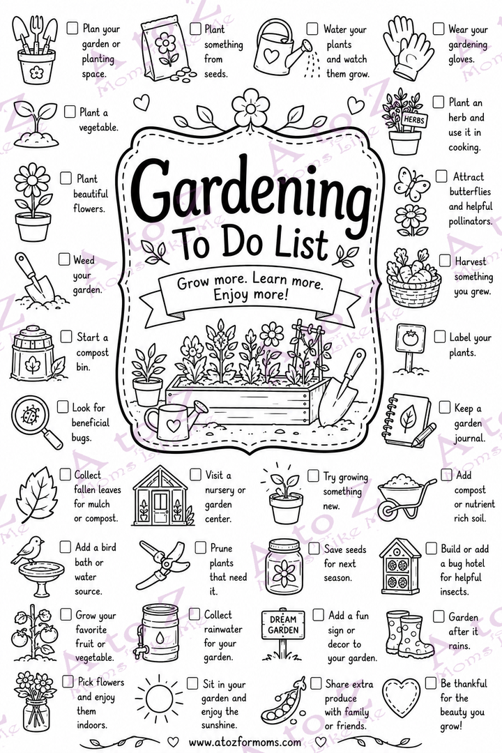 Gardening To-Do List Poster