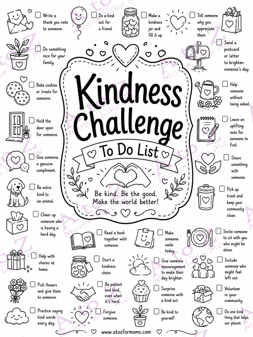 Kindness Challenge To-Do List Poster