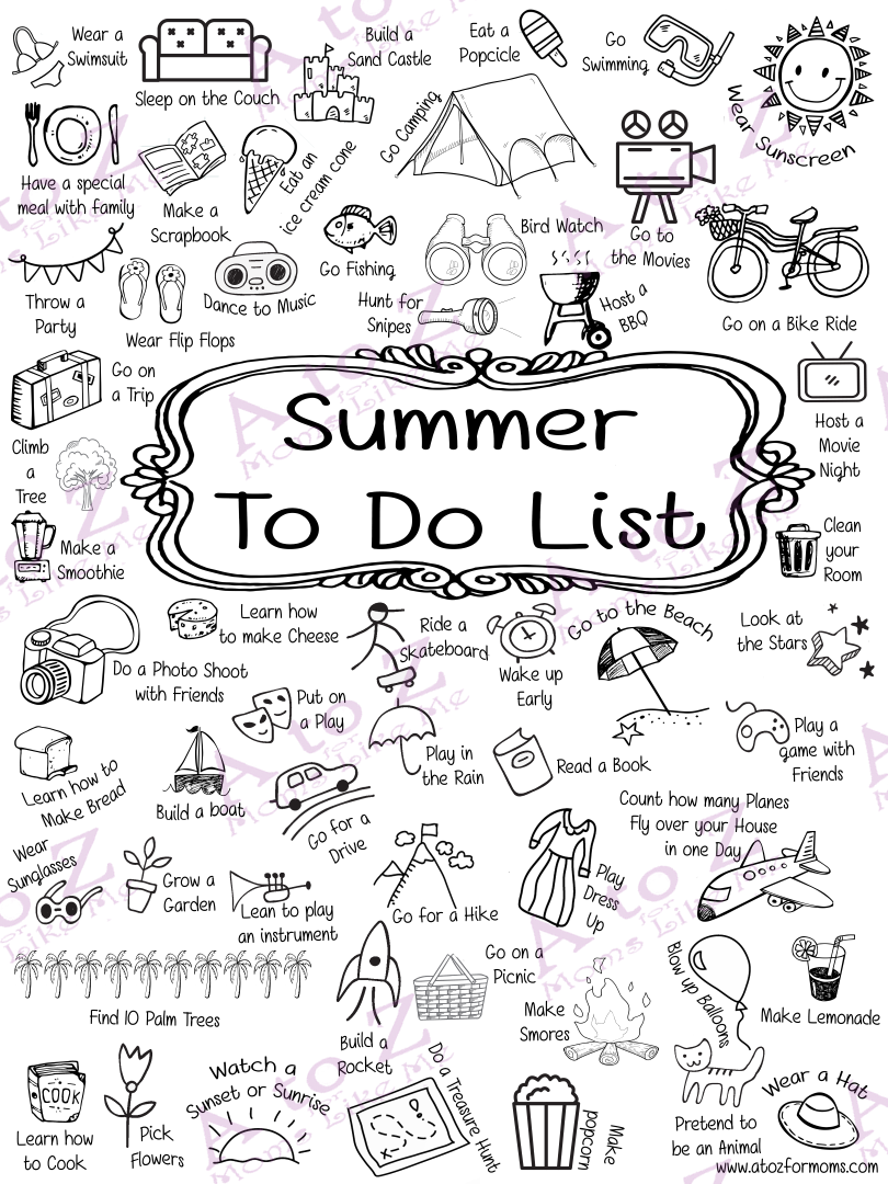 Summer To-Do List Poster