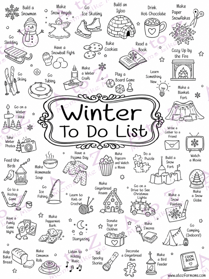 Winter To-Do List Poster